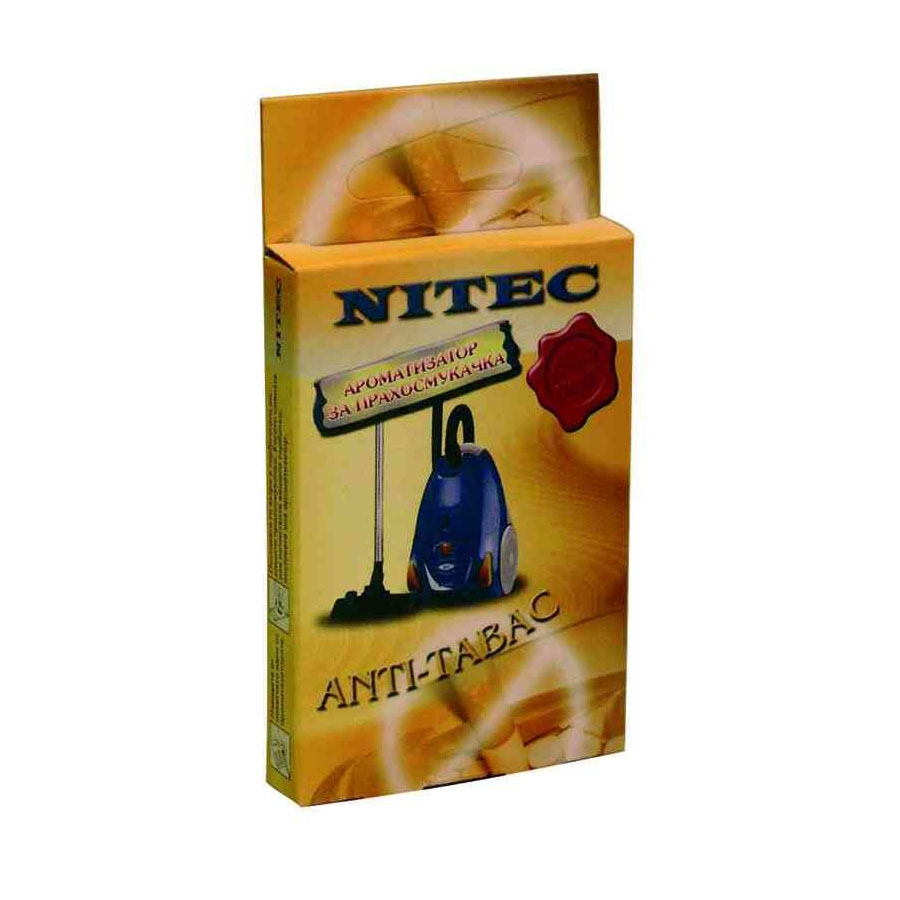 Торбичката детайлно Ароматизатори за прахосмукачки:  NITEC  - ANTI-TABAC