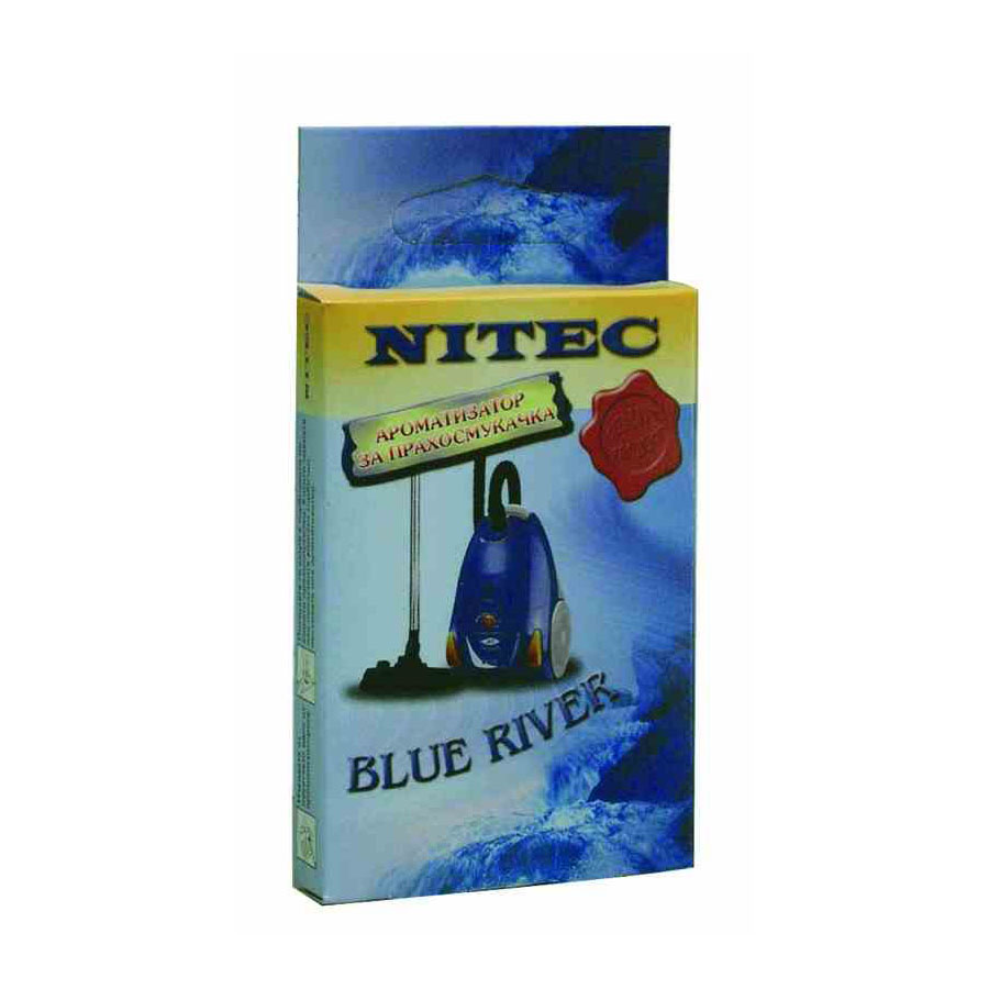 Торбичката детайлно Ароматизатори за прахосмукачки:  NITEC  - BLUE RIVER