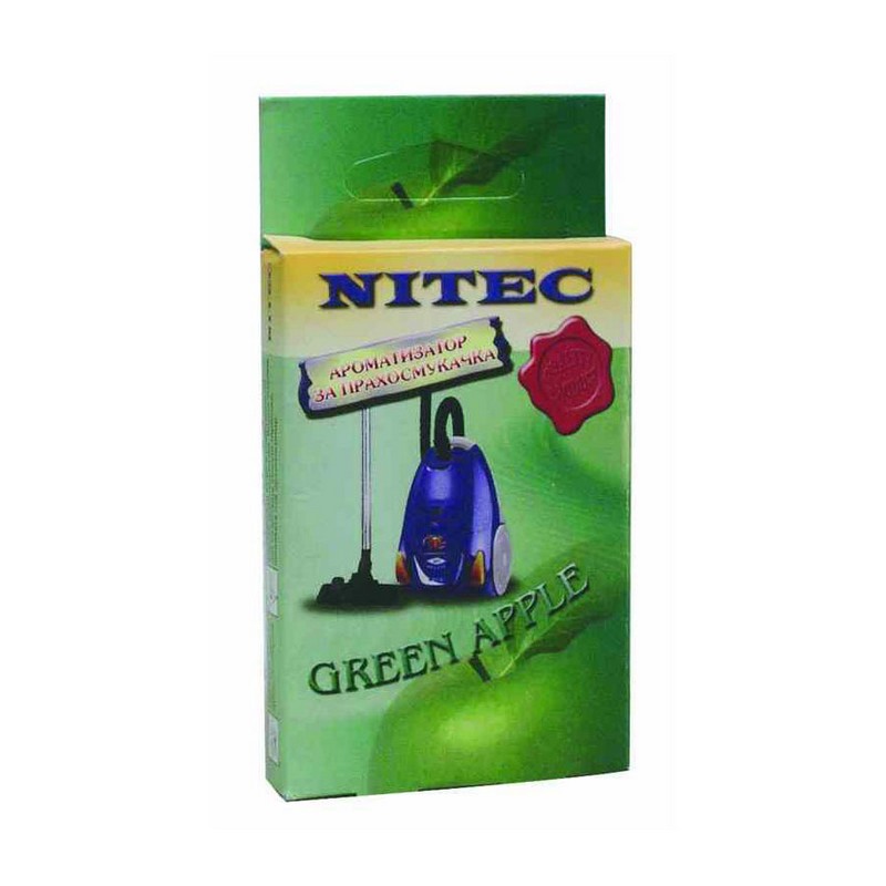 Торбичката детайлно Ароматизатори за прахосмукачки:  NITEC  - GREEN APPLE